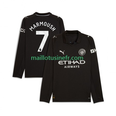 Maillot de Foot Manchester City Omar Marmoush 7 Extérieur 2025-26 Manches Longues